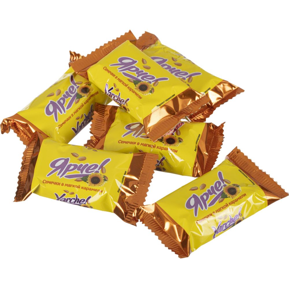 Конфеты шоколадные Ярче! с семенами подсолнечника, 500г (НК838)