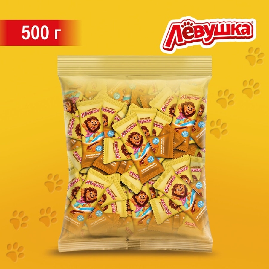 Пирожное бисквитное Левушка детям с вареной сгущенкой, 500г