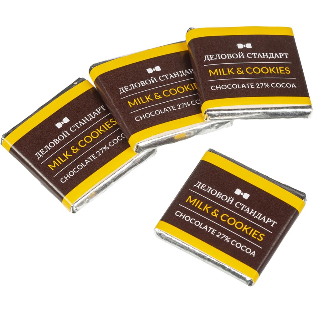 Шоколад порционный Деловой Стандарт Milk&cookies, 5г/80шт