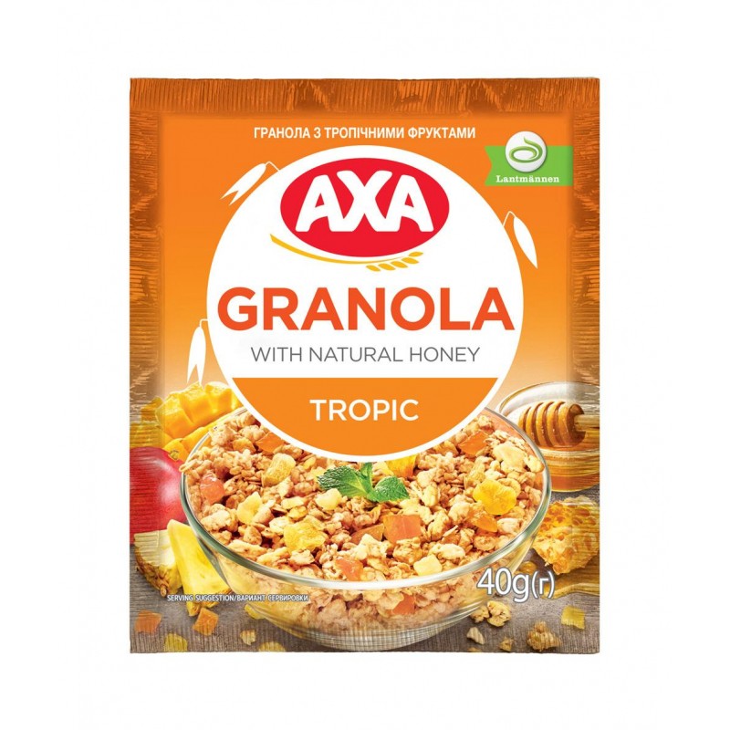 Завтрак Гранола AXA с тропическими фруктами, 20штx40г