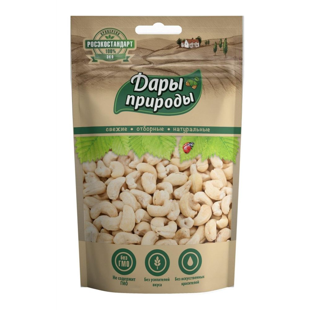 Орехи Кешью Дары природы без обжарки ядро 150г