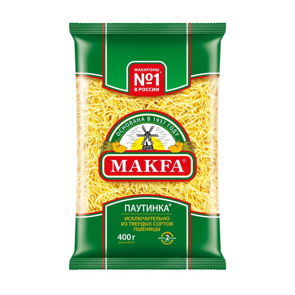 Макароны Макфа Вермишель Паутинка группа А в/с, 400 г