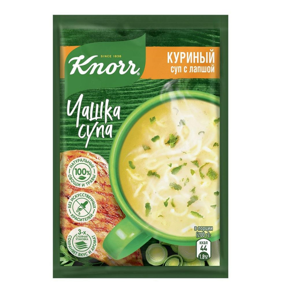 Knorr чашка супа куриный с лапшой