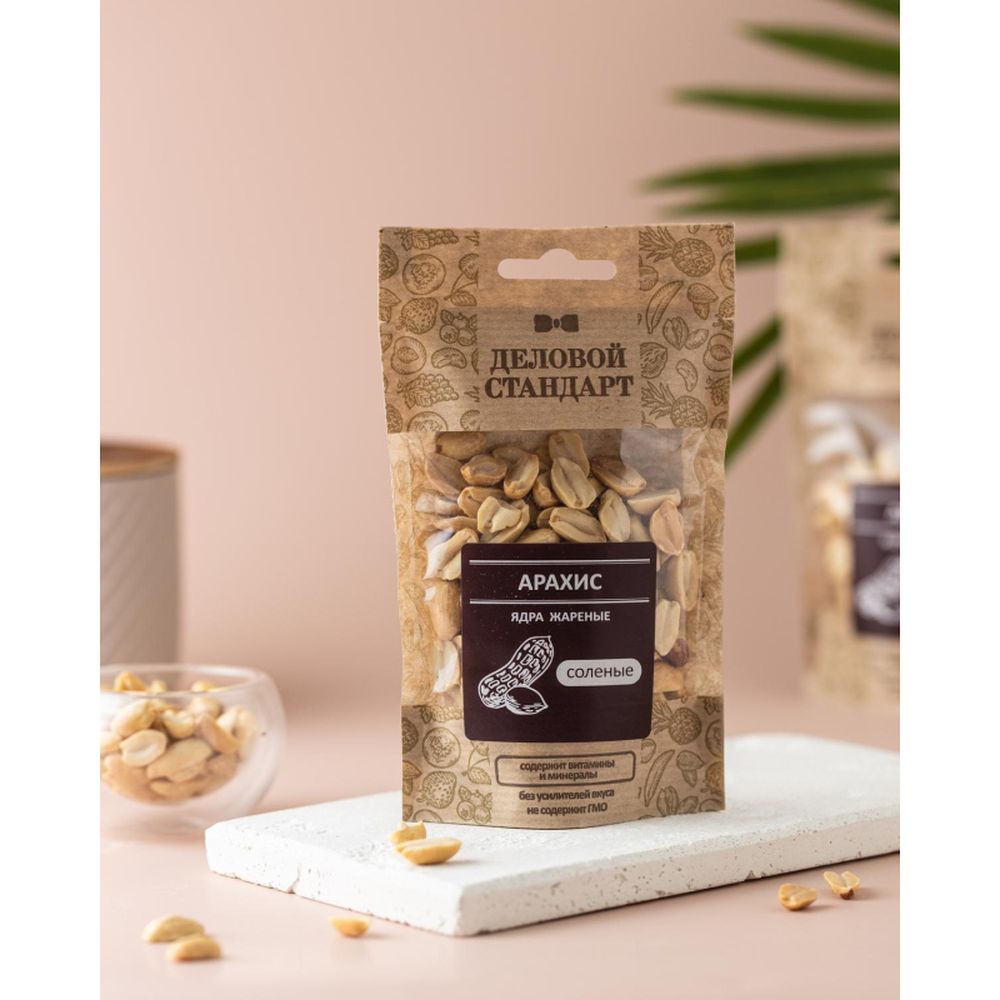 Арахис Деловой стандарт жареный соленый 50гх12шт/уп