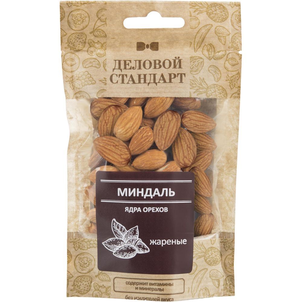 Миндаль Деловой стандарт жареный, 50гх12шт/уп