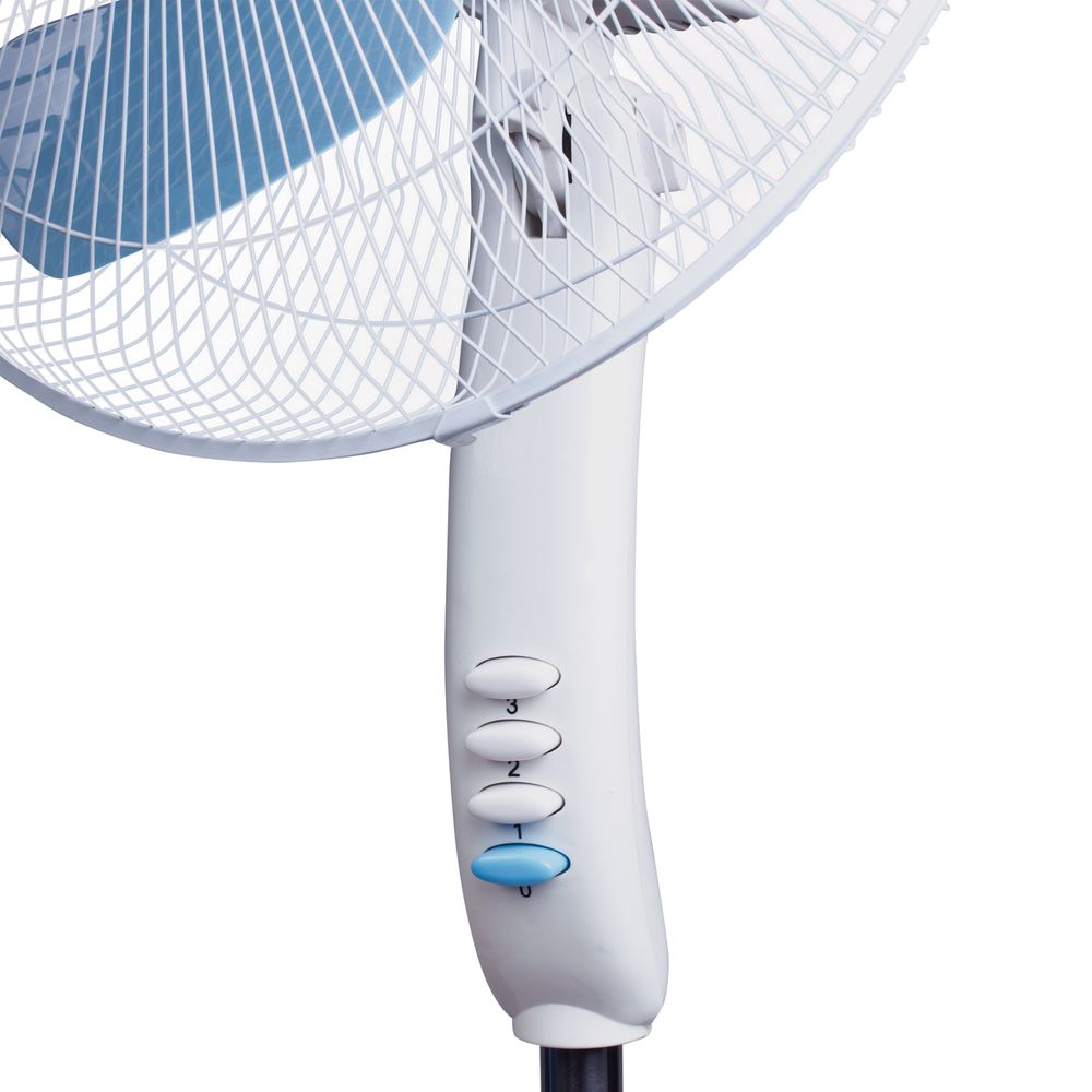 Вентилятор напольный SONNEN FS40-A104 Line, 45 Вт, 3 скоростных режима, белый/синий