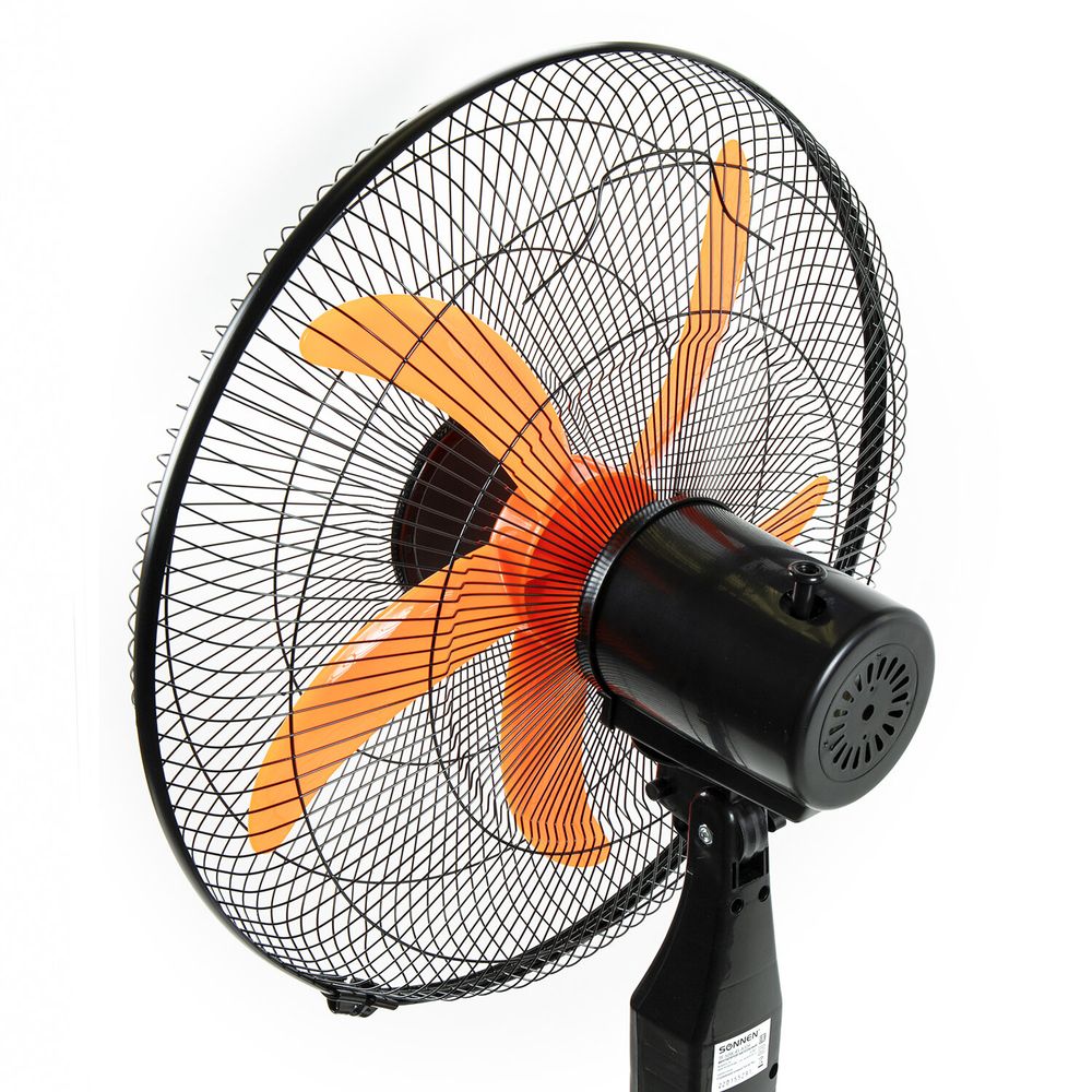 Вентилятор напольный, 3 режима, SONNEN TF-50W-45-А304, d=45 см, 50 Вт, черный, 454789, FS