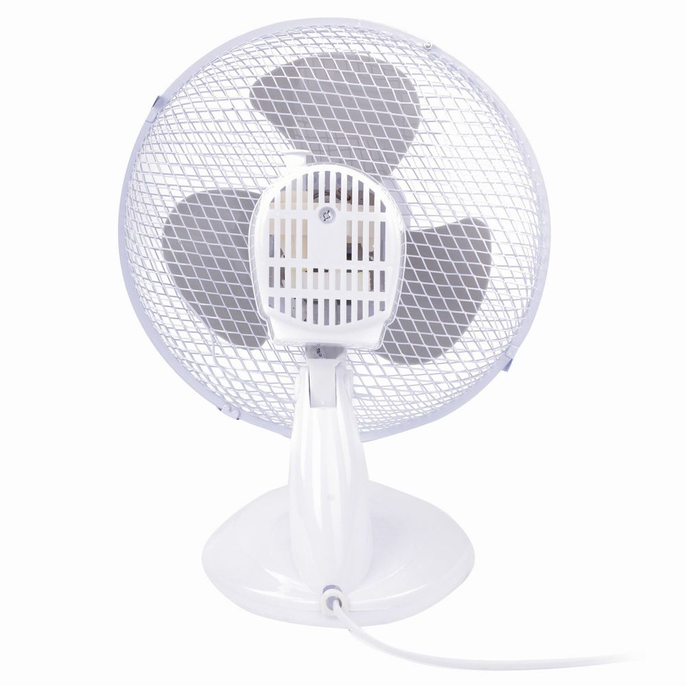 Вентилятор настольный SONNEN FT23-B6, d=23 см, 25 Вт, на подставке, 2 скоростных режима, белый/серый