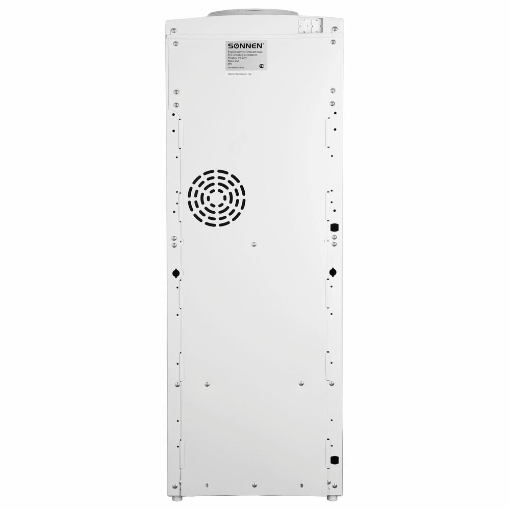 Кулер водораздатчик БЕЗ НАГРЕВА И ОХЛАЖДЕНИЯ, SONNEN FS-02N, напольный, 2 крана, белый