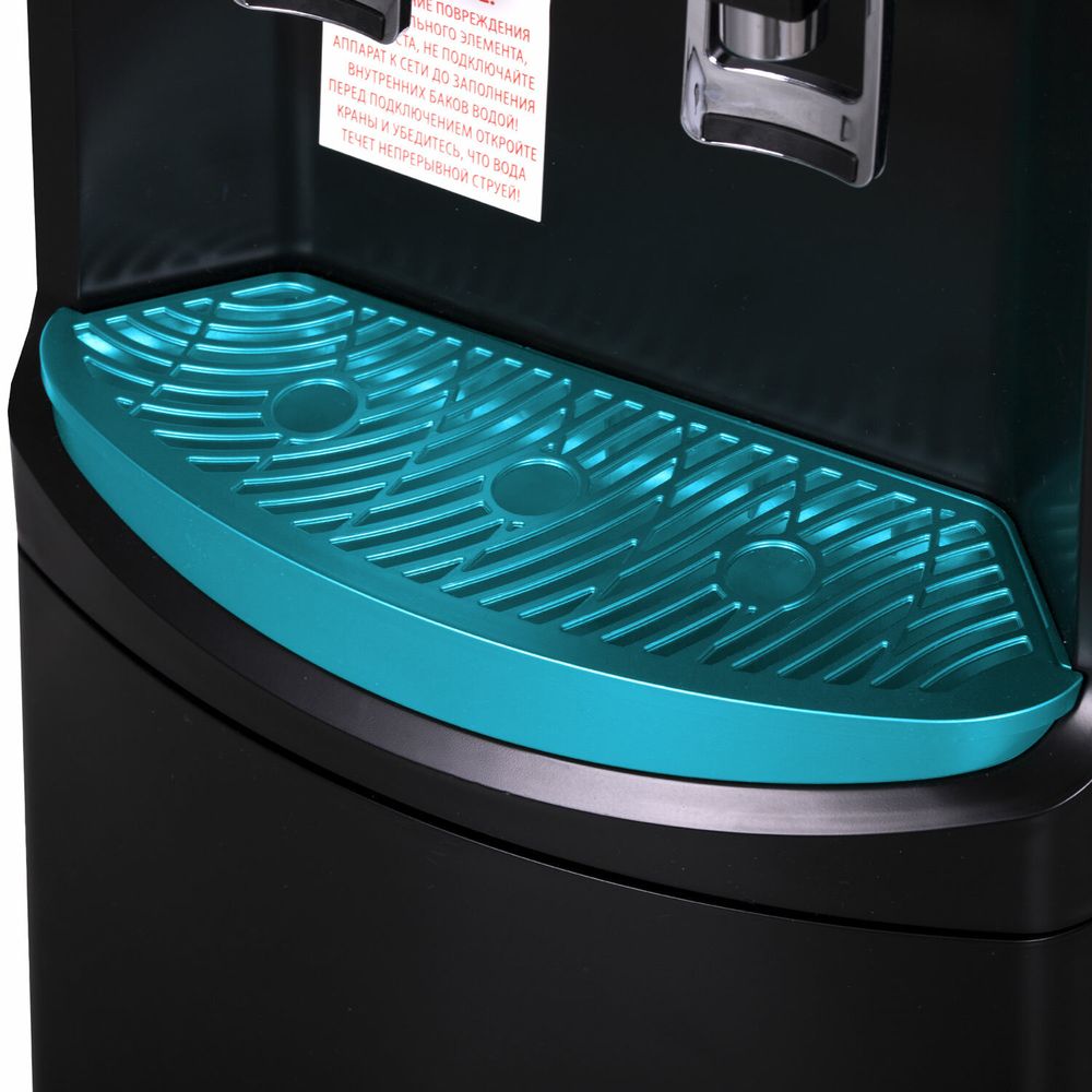 Кулер для воды SONNEN FSC-02W TURBO напольный, ТУРБОНАГРЕВ/ОХЛАЖДЕНИЕ КОМПРЕССОРНОЕ, шкаф, 2 крана, черный