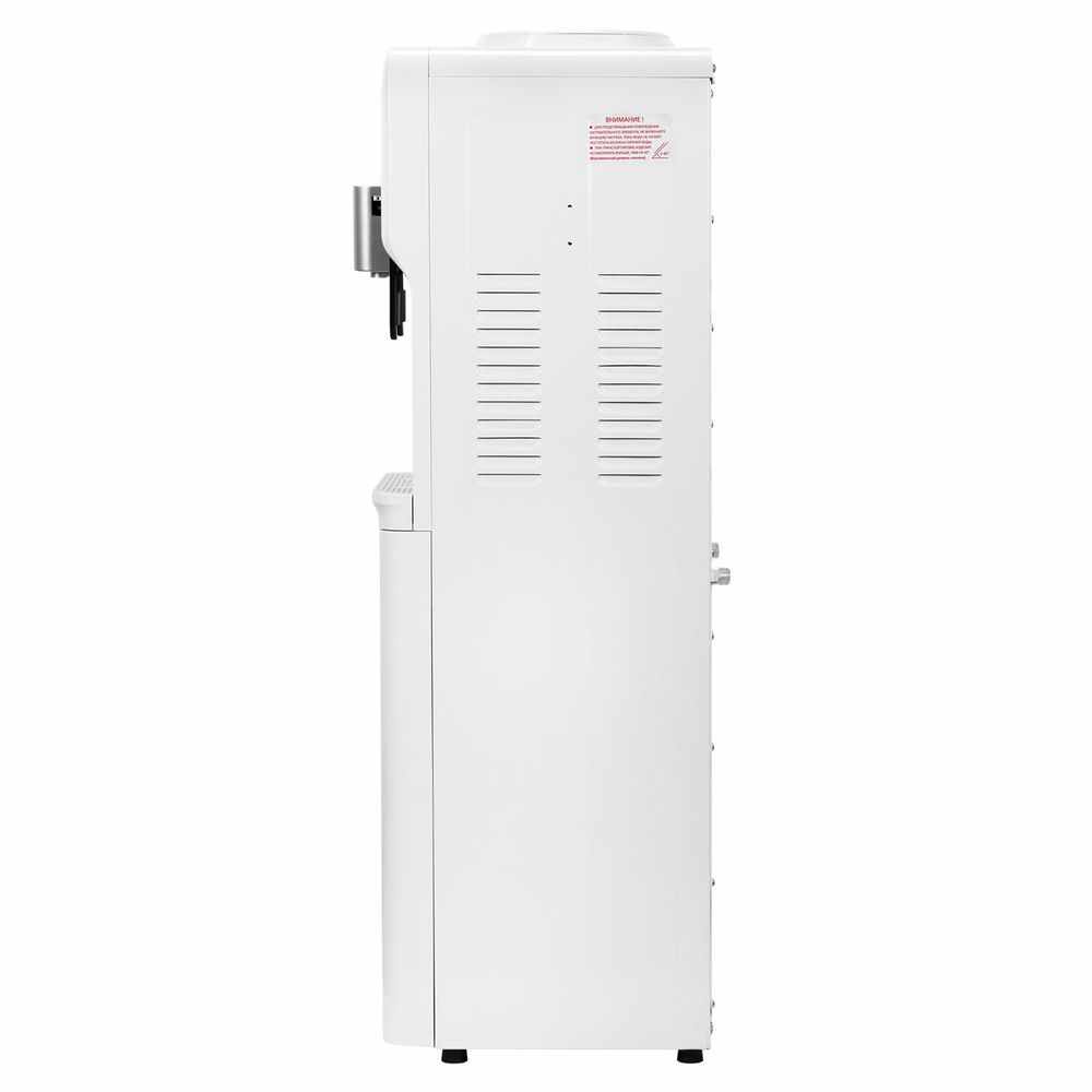 Кулер для воды SONNEN FSE-02A, напольный, НАГРЕВ/ОХЛАЖДЕНИЕ ЭЛЕКТРОННОЕ, 2 крана, белый