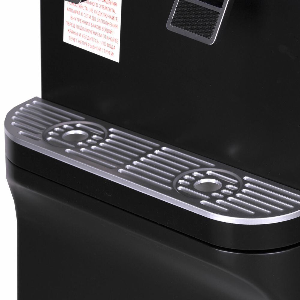 Кулер для воды SONNEN FSE-02WB, напольный, нагрев/охлаждение, НИЖНЯЯ ЗАГРУЗКА, 2 крана, черный