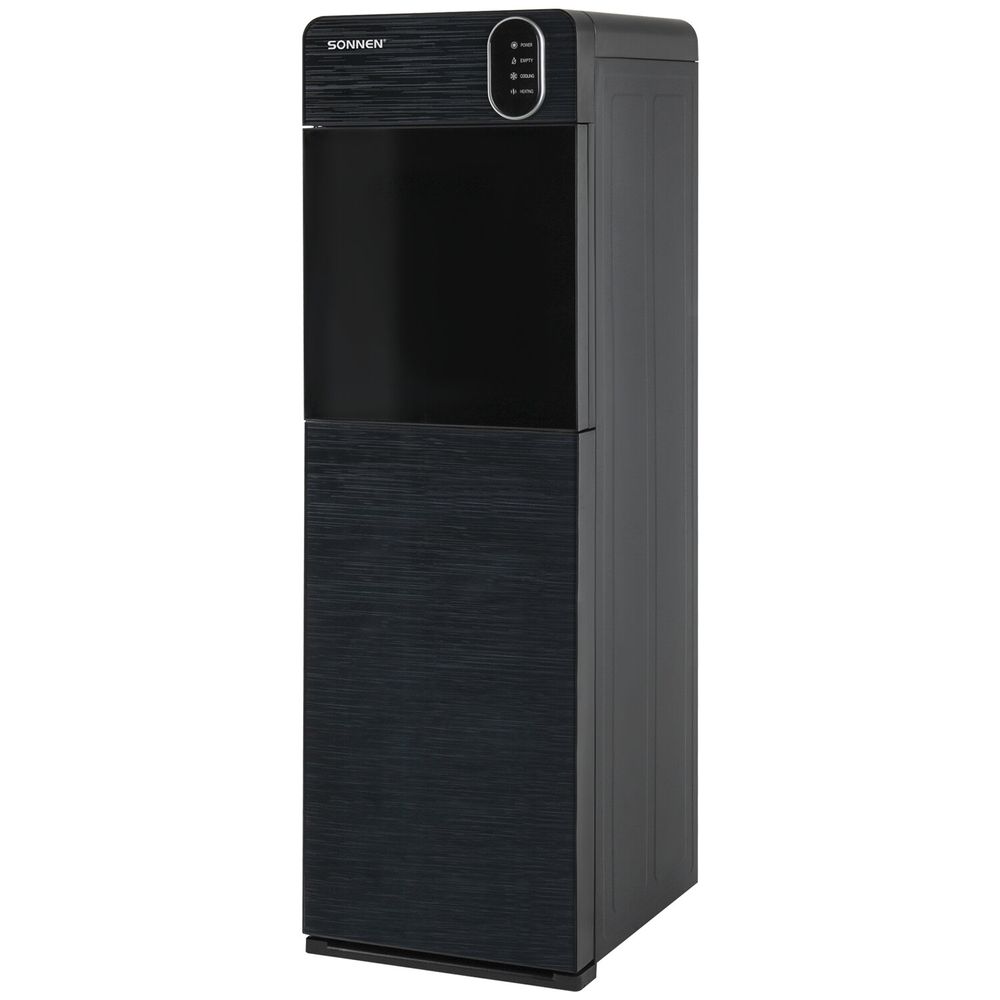Кулер для воды SONNEN FSE-03Bi напольный, нагрев/охлаждение, НИЖНЯЯ ЗАГРУЗКА, 3 крана, графит