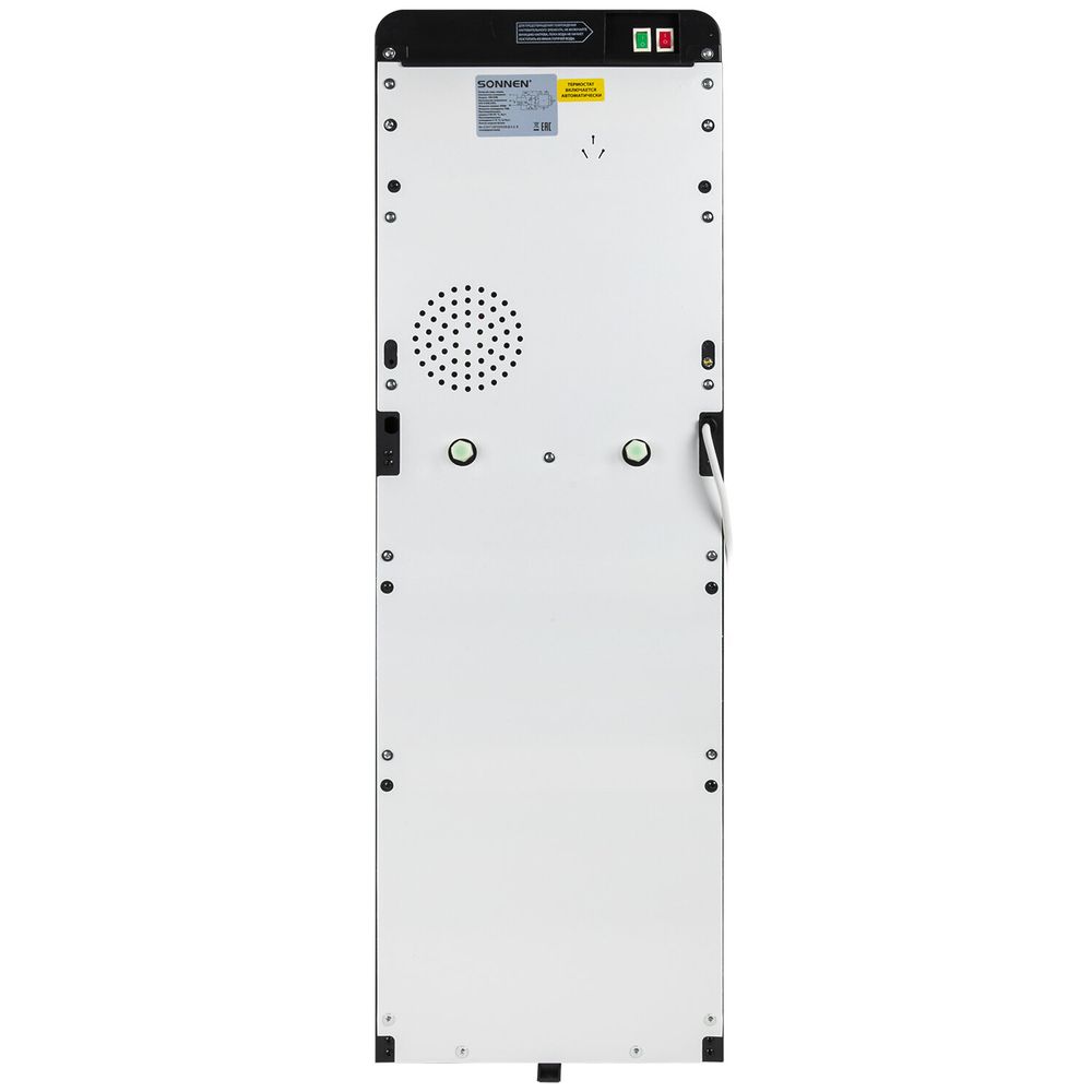 Кулер для воды SONNEN FSE-03Bi напольный, нагрев/охлаждение, НИЖНЯЯ ЗАГРУЗКА, 3 крана, графит