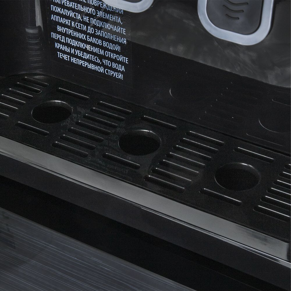 Кулер для воды SONNEN FSE-03Bi напольный, нагрев/охлаждение, НИЖНЯЯ ЗАГРУЗКА, 3 крана, графит