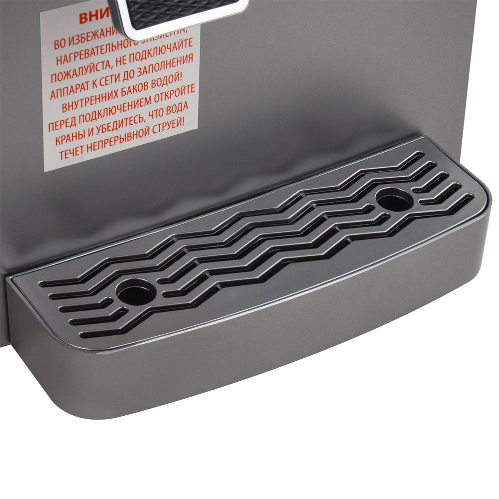 Кулер для воды SONNEN TSE-02GP, настольный, НАГРЕВ/ОХЛАЖДЕНИЕ ЭЛЕКТРОННОЕ, 2 крана, серебристый