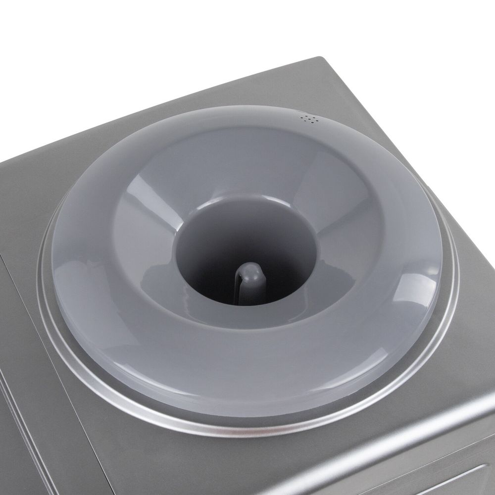 Кулер для воды SONNEN TSE-02GP, настольный, НАГРЕВ/ОХЛАЖДЕНИЕ ЭЛЕКТРОННОЕ, 2 крана, серебристый