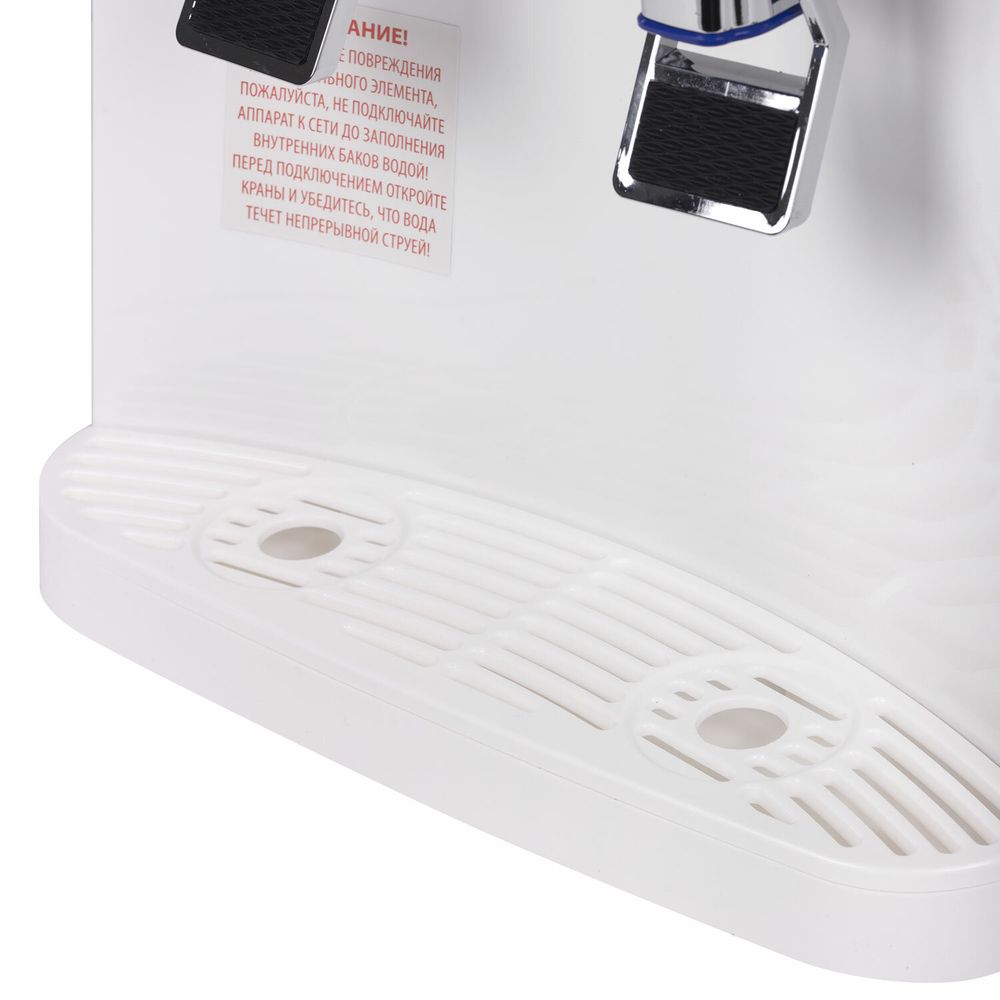 Кулер для воды SONNEN TSE-02W, настольный, НАГРЕВ/ОХЛАЖДЕНИЕ ЭЛЕКТРОННОЕ, 2 крана, белый