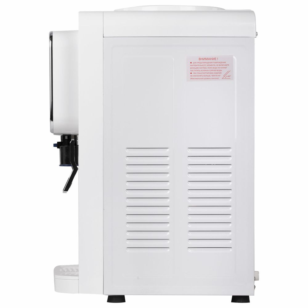 Кулер для воды SONNEN TSE-02W, настольный, НАГРЕВ/ОХЛАЖДЕНИЕ ЭЛЕКТРОННОЕ, 2 крана, белый