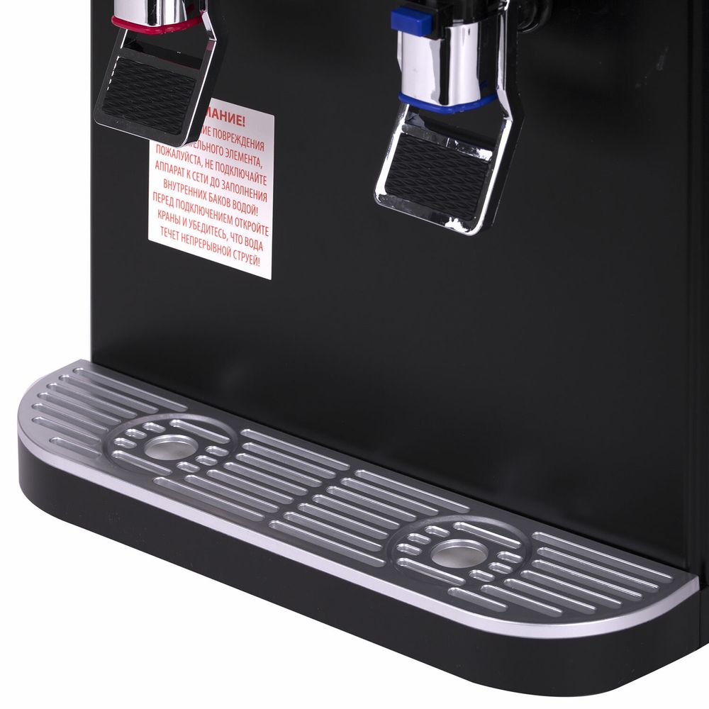 Кулер для воды SONNEN TSE-02WB, настольный, НАГРЕВ/ОХЛАЖДЕНИЕ ЭЛЕКТРОННОЕ, 2 крана, черный