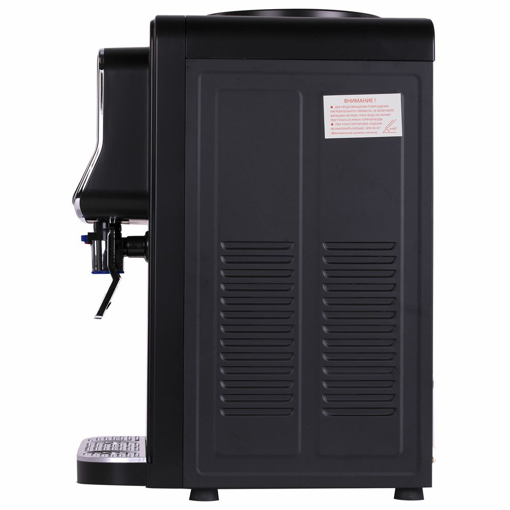 Кулер для воды SONNEN TSE-02WB, настольный, НАГРЕВ/ОХЛАЖДЕНИЕ ЭЛЕКТРОННОЕ, 2 крана, черный