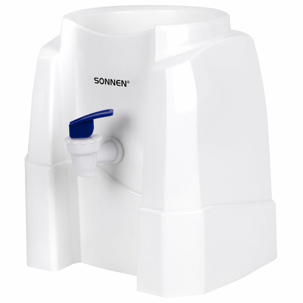 Кулер-водораздатчик БЕЗ НАГРЕВА И ОХЛАЖДЕНИЯ, SONNEN TS-01W, настольный, 1 кран, белый
