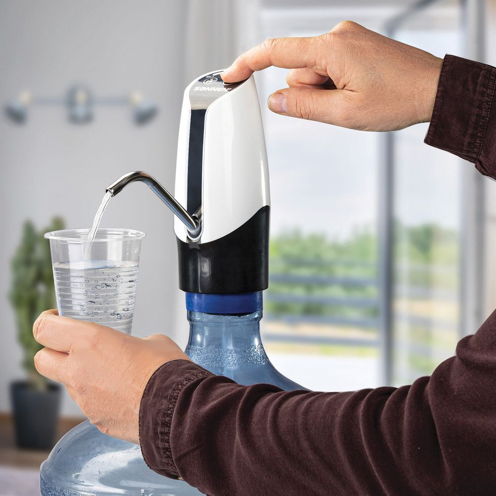 Помпа для воды электрическая SONNEN EWD152W, 1,5 л/мин, 2 РЕЖИМА, АККУМУЛЯТОР, АДАПТЕР, пластик