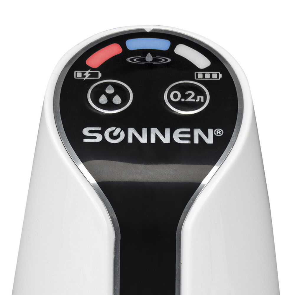 Помпа для воды электрическая SONNEN EWD152W, 1,5 л/мин, 2 РЕЖИМА, АККУМУЛЯТОР, АДАПТЕР, пластик