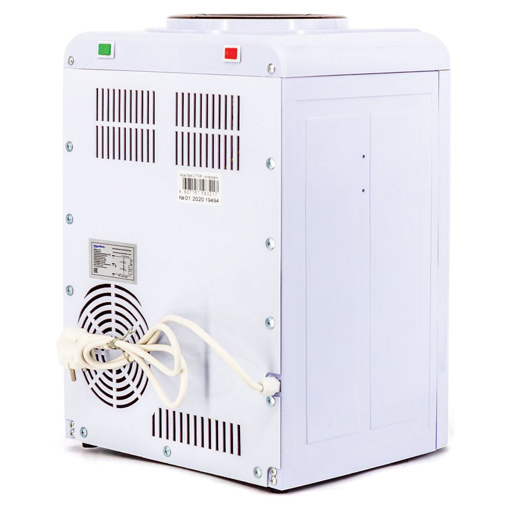 Кулер для воды AQUA WORK 0.7-TDR, настольный, НАГРЕВ/ОХЛАЖДЕНИЕ ЭЛЕКТРОННОЕ, 2 крана, белый