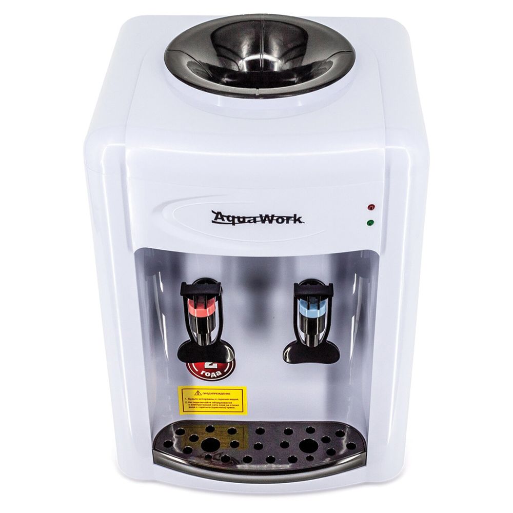 Кулер для воды AQUA WORK 0.7-TDR, настольный, НАГРЕВ/ОХЛАЖДЕНИЕ ЭЛЕКТРОННОЕ, 2 крана, белый