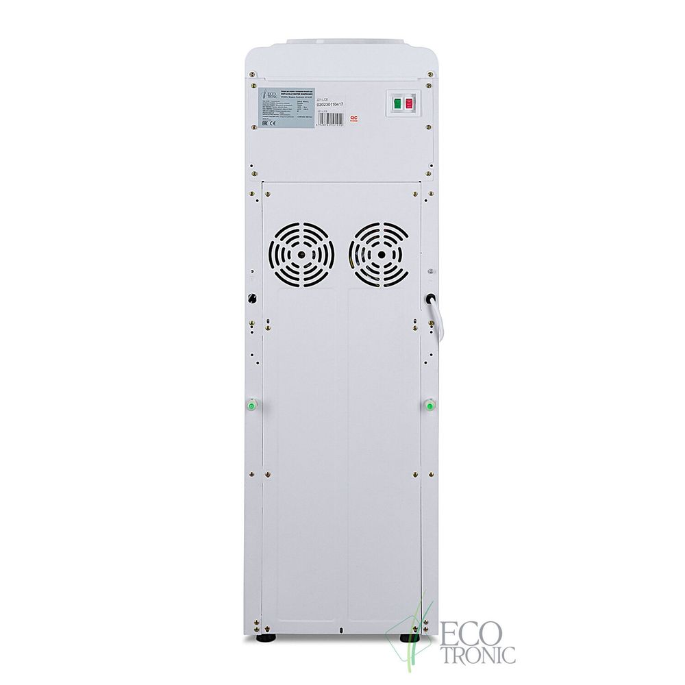 Кулер для воды ECOTRONIC J21-LCE напольный, НАГРЕВ/ОХЛАЖДЕНИЕ ЭЛЕКТРОННОЕ, шкаф, 2 крана белый 12562