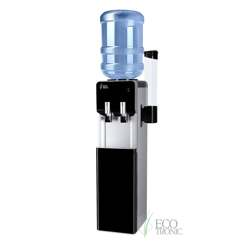 Кулер для воды ECOTRONIC M40-LCE, напольный, НАГРЕВ/ОХЛАЖДЕНИЕ ЭЛЕКТРОННОЕ, шкаф, 2 крана