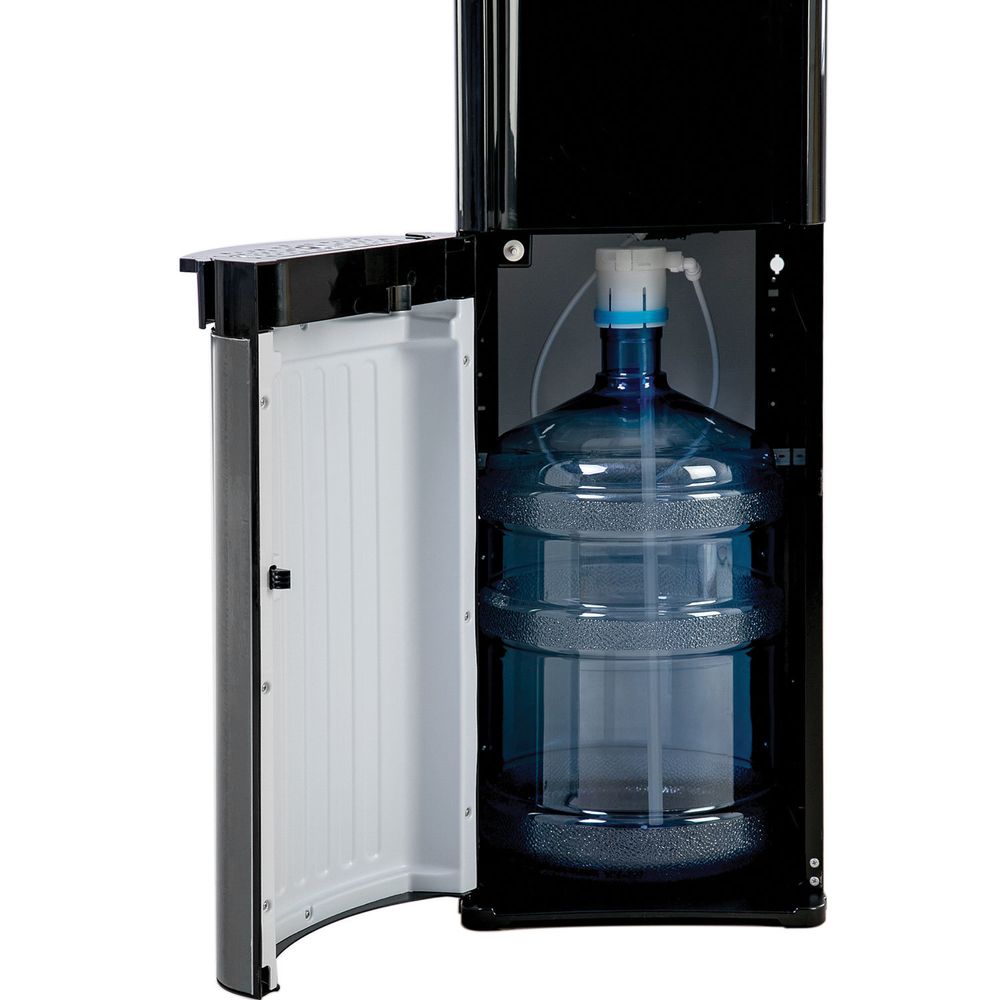 Кулер для воды HOT FROST 35AEN, напольный, НАГРЕВ/ОХЛАЖДЕНИЕ ЭЛЕКТРОННОЕ, 1 кран (3 кнопки), черный/серебро