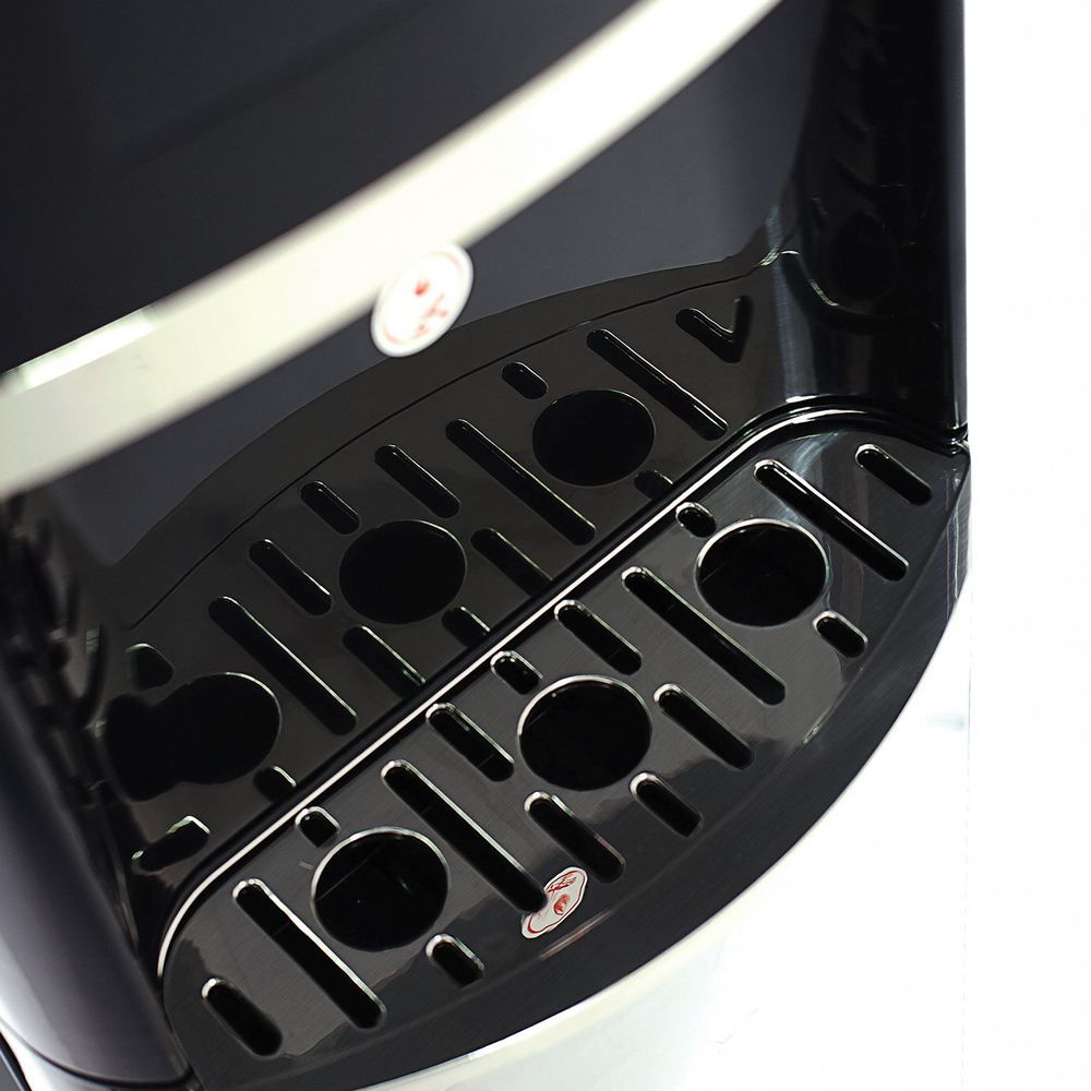 Кулер для воды HOT FROST 35AEN, напольный, НАГРЕВ/ОХЛАЖДЕНИЕ ЭЛЕКТРОННОЕ, 1 кран (3 кнопки), черный/серебро