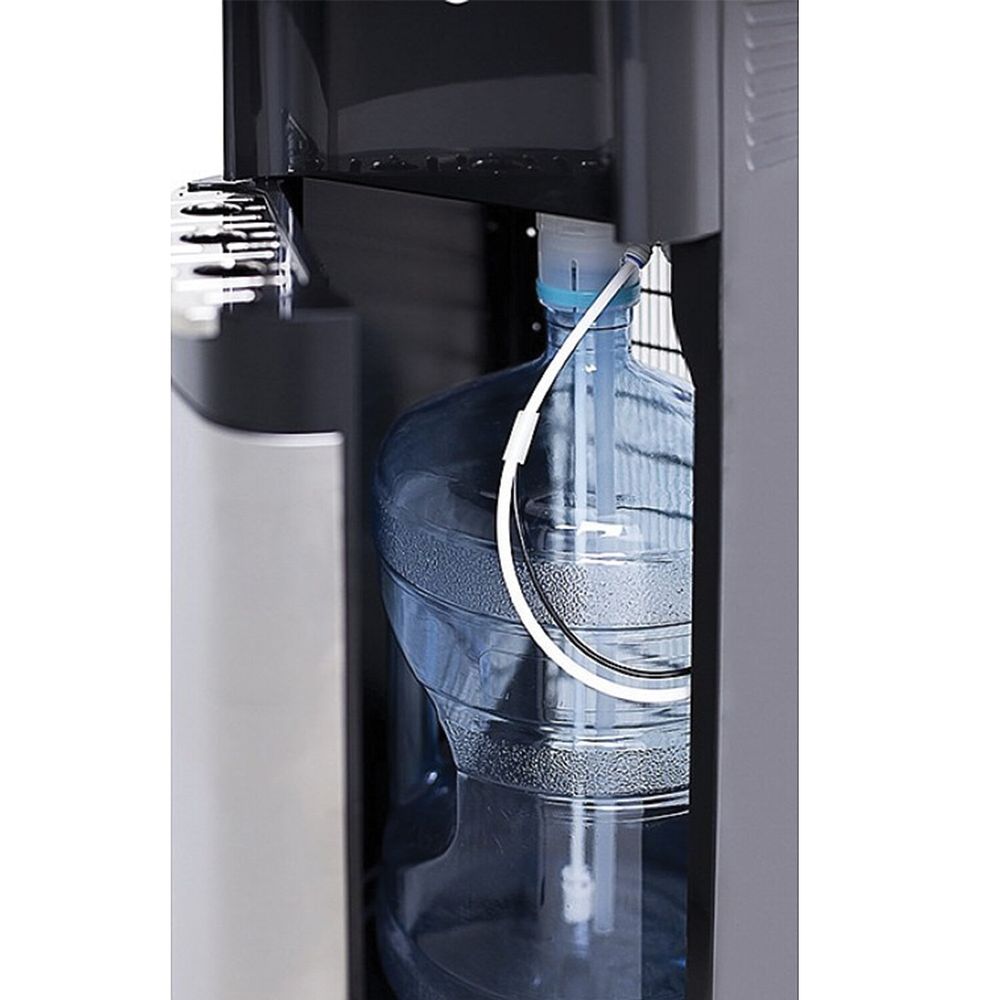 Кулер для воды HOT FROST 35AN, напольный, нагрев/охлаждение, 1 кран (3 кнопки), серебристый/черный, 