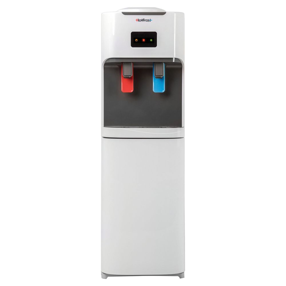 Кулер для воды HOT FROST V115B, напольный, НАГРЕВ/ОХЛАЖДЕНИЕ КОМПРЕССОРНОЕ, холодильник, 2 крана, 