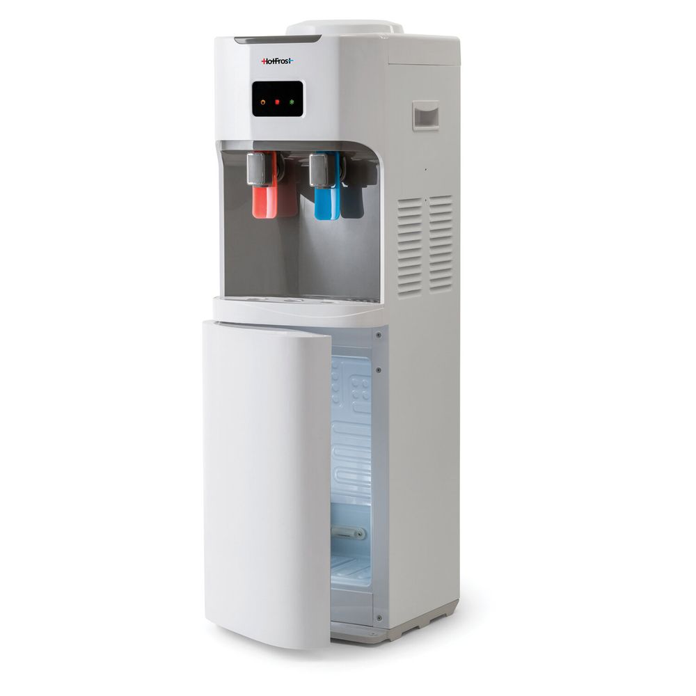 Кулер для воды HOT FROST V115B, напольный, НАГРЕВ/ОХЛАЖДЕНИЕ КОМПРЕССОРНОЕ, холодильник, 2 крана, 