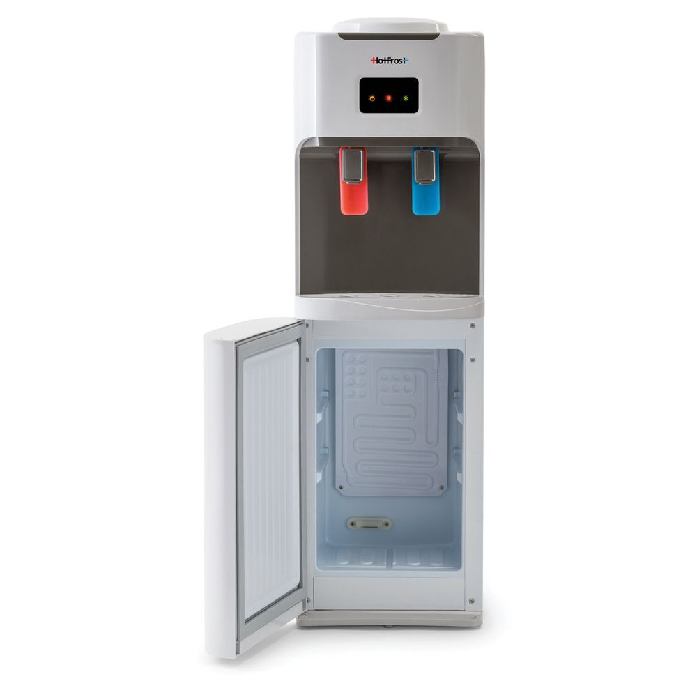 Кулер для воды HOT FROST V115B, напольный, НАГРЕВ/ОХЛАЖДЕНИЕ КОМПРЕССОРНОЕ, холодильник, 2 крана, 