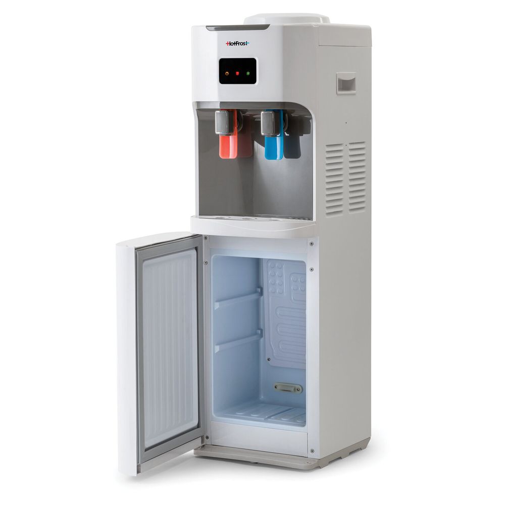 Кулер для воды HOT FROST V115B, напольный, НАГРЕВ/ОХЛАЖДЕНИЕ КОМПРЕССОРНОЕ, холодильник, 2 крана, 