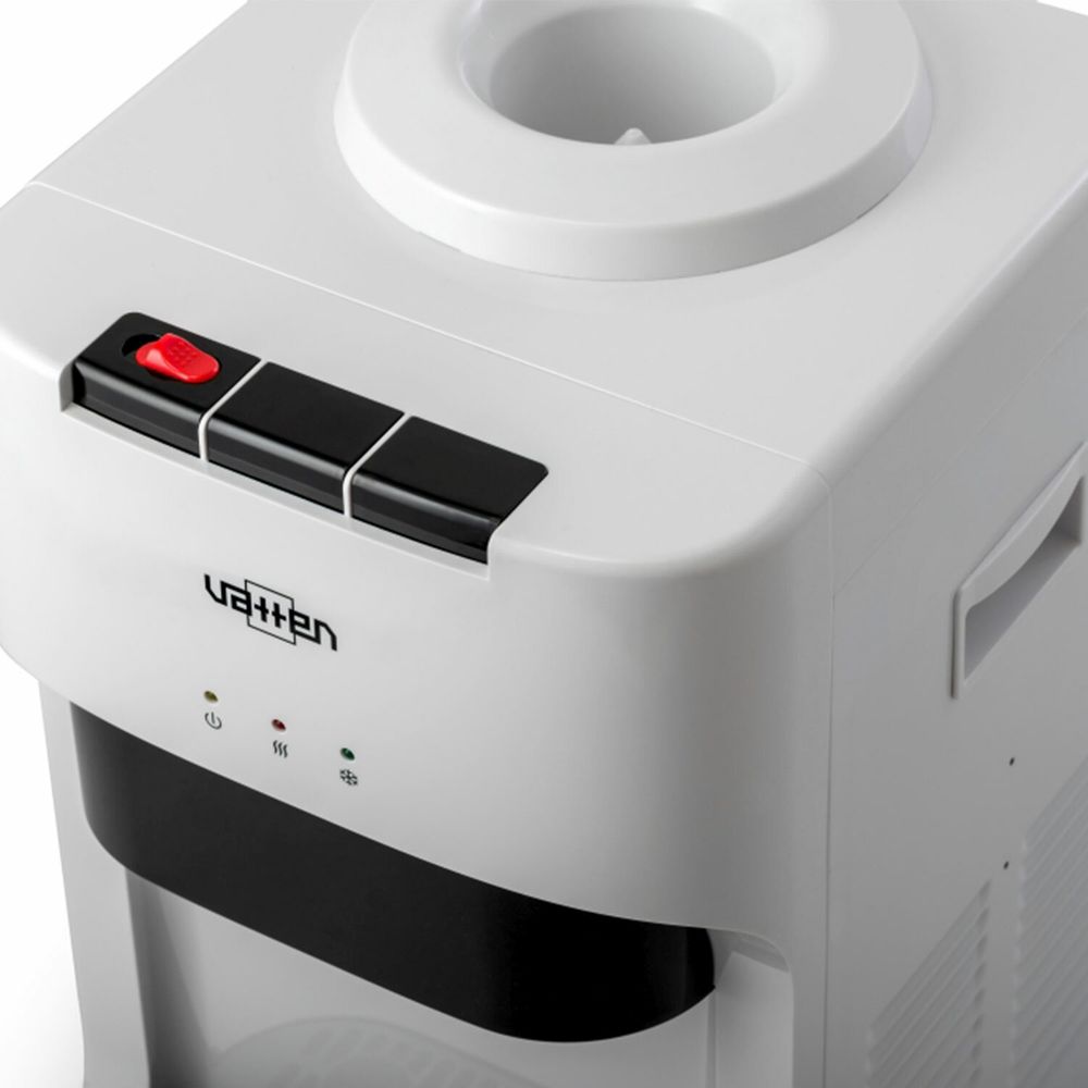 Кулер для воды VATTEN D45WK, настольный, НАГРЕВ/ОХЛАЖДЕНИЕ КОМПРЕССОРНОЕ, 3 крана, белый