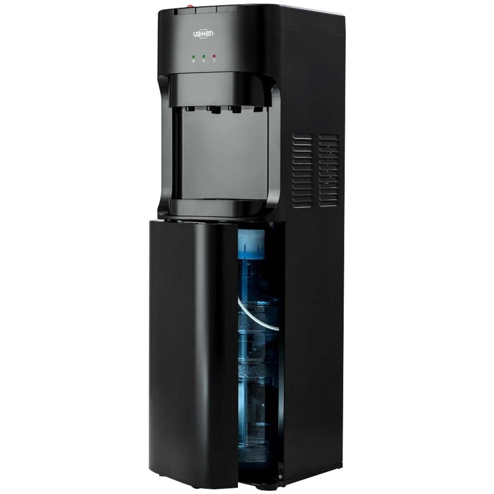 Кулер для воды VATTEN L45NE, напольный, нагрев/охлаждение, НИЖНЯЯ ЗАГРУЗКА, 3 крана, черный