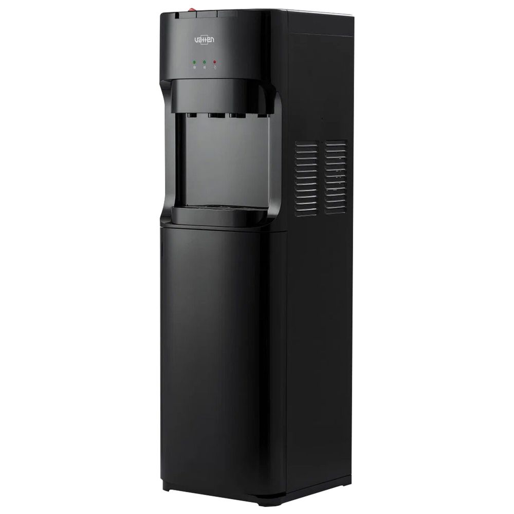 Кулер для воды VATTEN L45NE, напольный, нагрев/охлаждение, НИЖНЯЯ ЗАГРУЗКА, 3 крана, черный