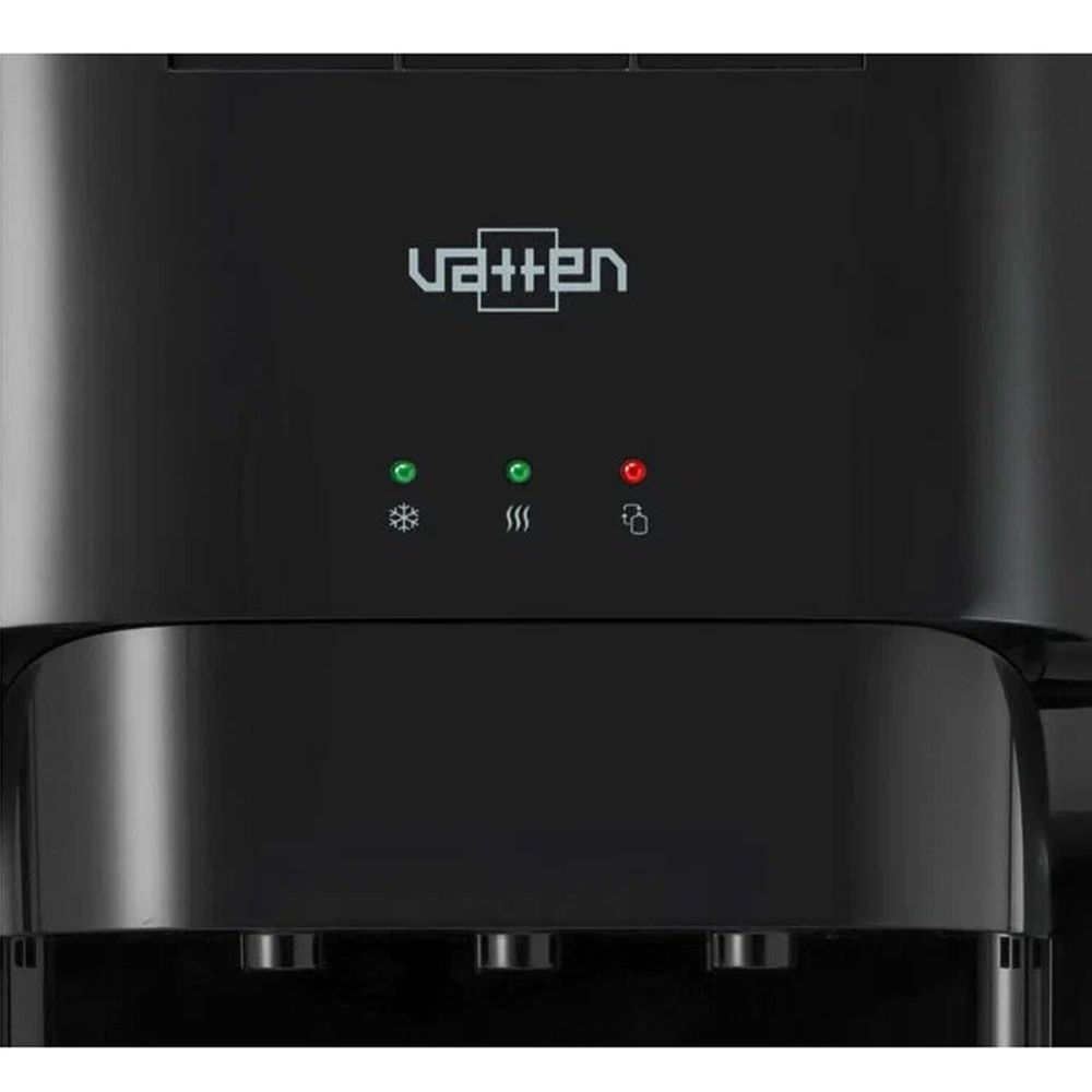 Кулер для воды VATTEN L45NE, напольный, нагрев/охлаждение, НИЖНЯЯ ЗАГРУЗКА, 3 крана, черный