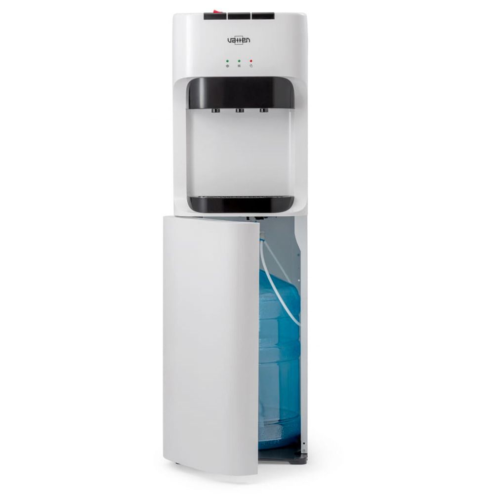 Кулер для воды VATTEN L45WE, напольный, НАГРЕВ/ОХЛАЖДЕНИЕ ЭЛЕКТРОННОЕ, бутыль снизу, 3 крана, белый