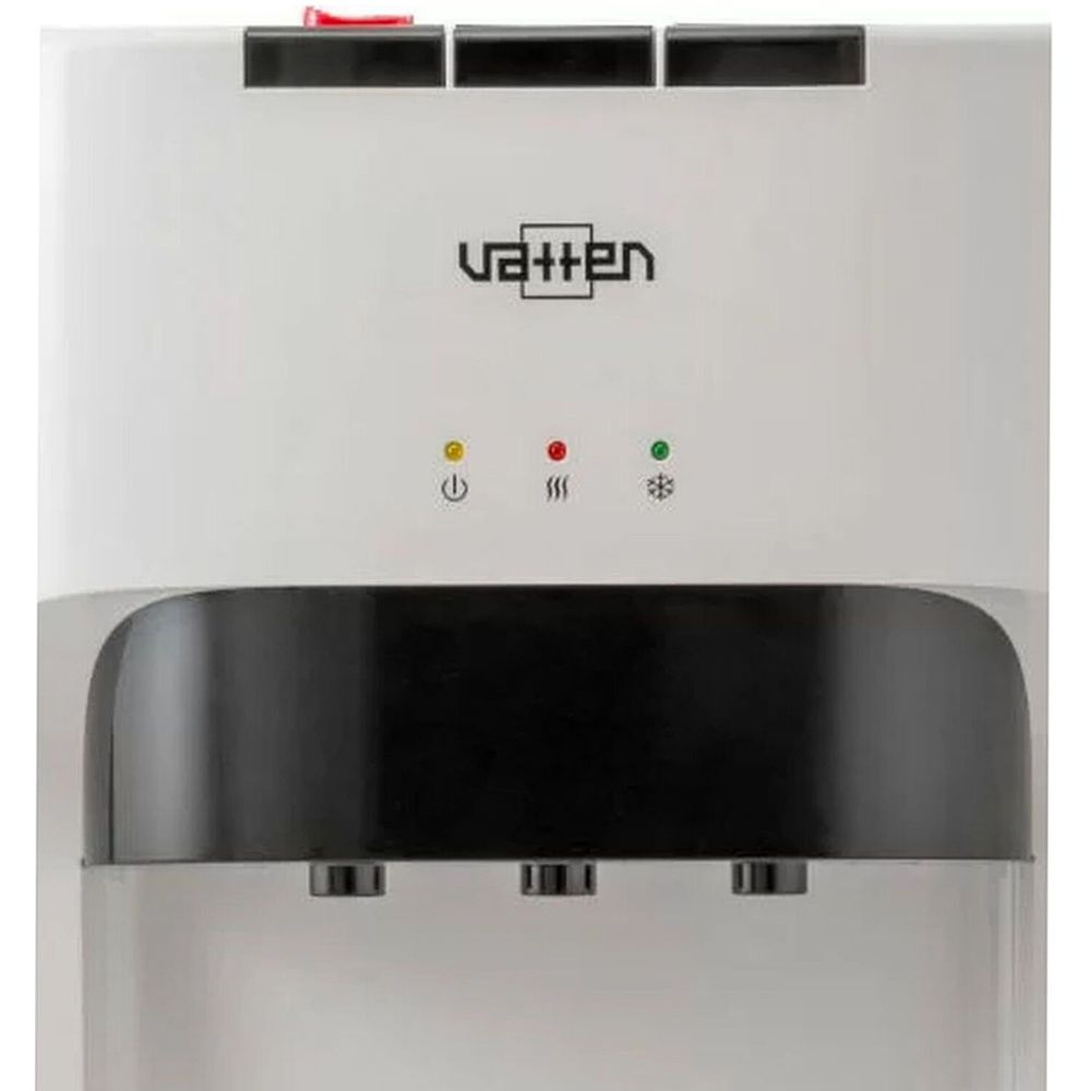 Кулер для воды VATTEN L45WE, напольный, НАГРЕВ/ОХЛАЖДЕНИЕ ЭЛЕКТРОННОЕ, бутыль снизу, 3 крана, белый