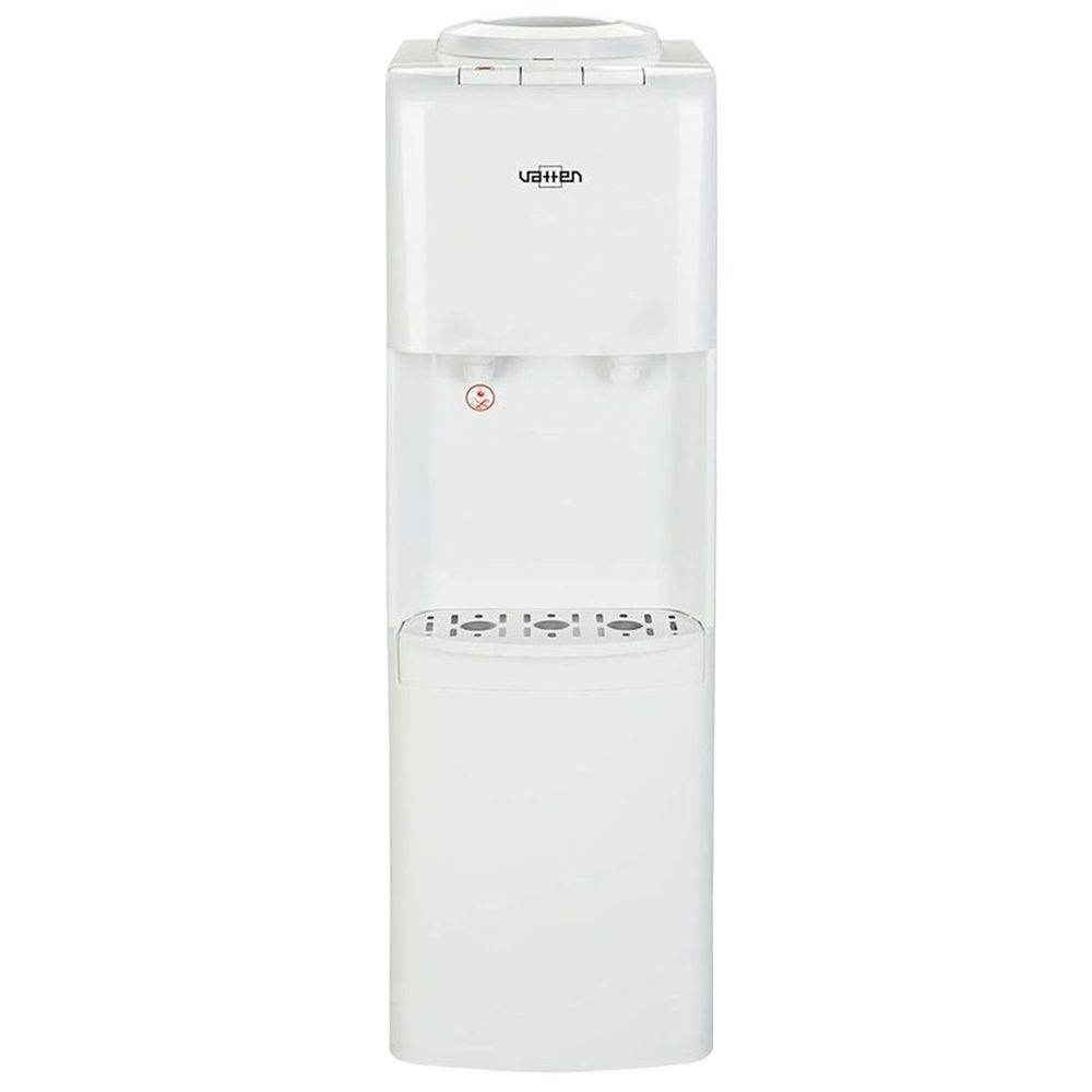 Кулер для воды VATTEN V41WE, напольный, НАГРЕВ/ОХЛАЖДЕНИЕ ЭЛЕКТРОННОЕ, 2 крана, белый
