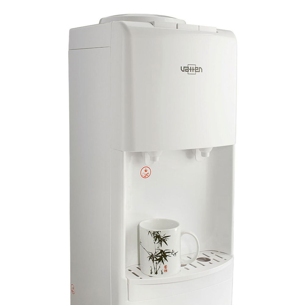 Кулер для воды VATTEN V41WE, напольный, НАГРЕВ/ОХЛАЖДЕНИЕ ЭЛЕКТРОННОЕ, 2 крана, белый