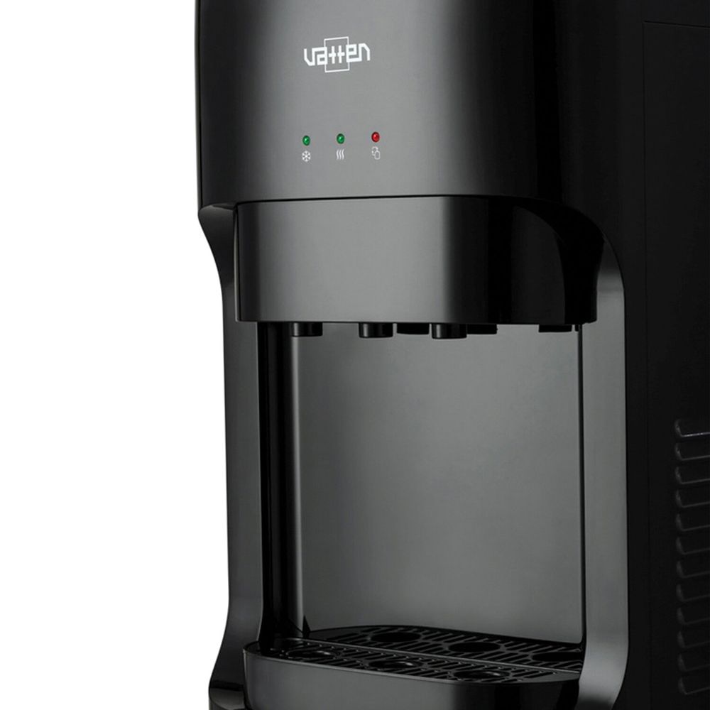 Кулер для воды VATTEN V45NE, напольный, НАГРЕВ/ОХЛАЖДЕНИЕ ЭЛЕКТРОННОЕ, 3 крана, черный