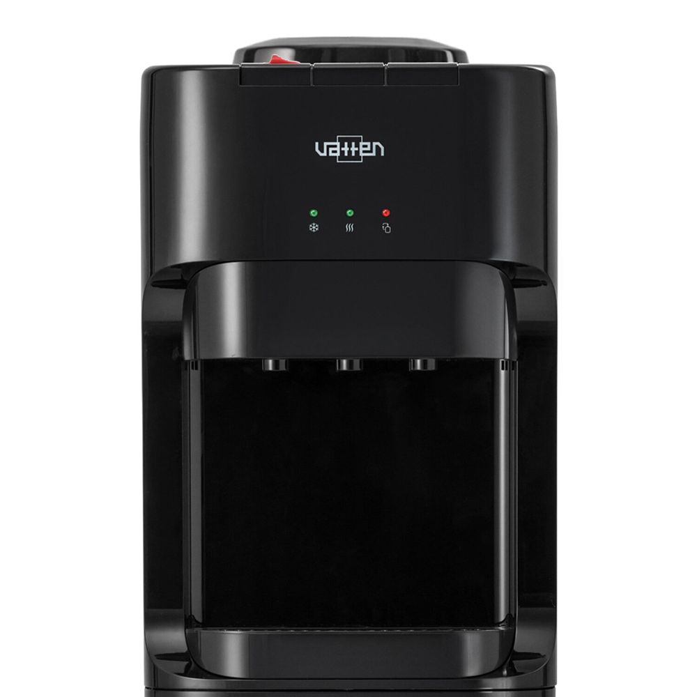 Кулер для воды VATTEN V45NE, напольный, НАГРЕВ/ОХЛАЖДЕНИЕ ЭЛЕКТРОННОЕ, 3 крана, черный