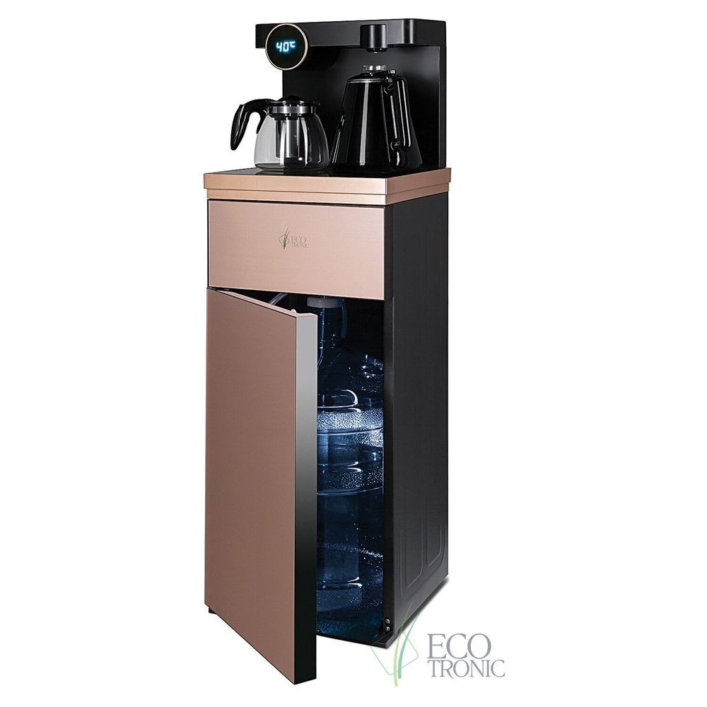 Кулер для воды с чайником, БЕЗ ОХЛАЖДЕНИЯ, ECOTRONIC TB12-LNR Tea Bar, напольный, шкаф, 2 крана